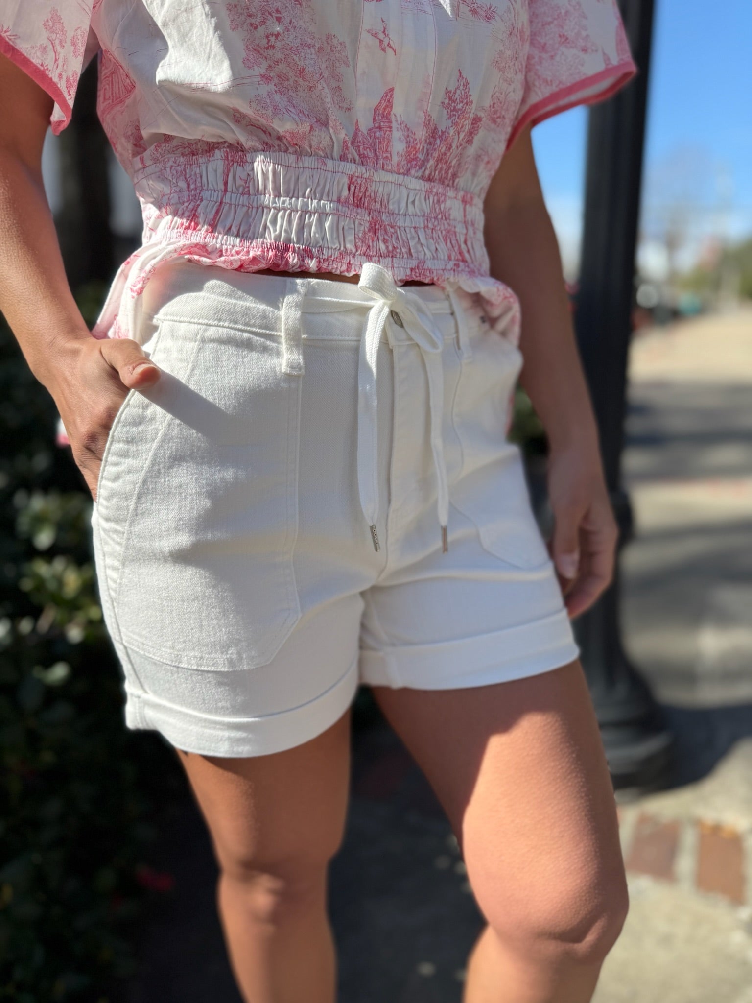 Cuffed Comfort High-Waisted Jogger Shorts