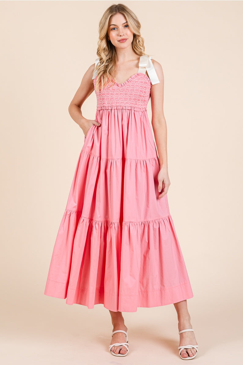 Sunset Serenade Smocked Midi Dress