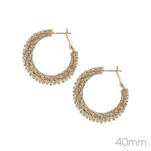 Glamour Baguette Hoop Earrings