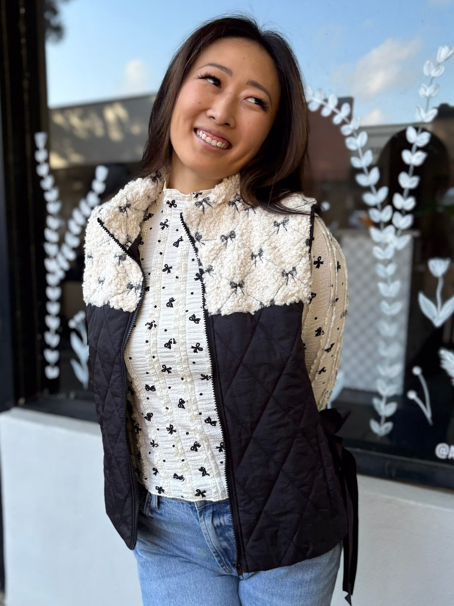 Bow Delight Quilted Vest