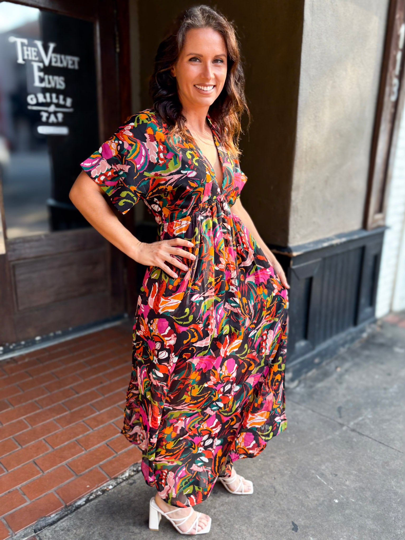 Andre Pattern Maxi Dress