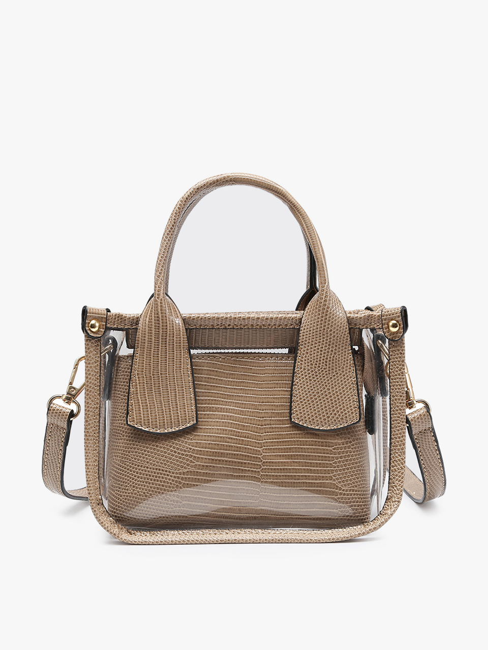 Stacey Clear Satchel - Taupe