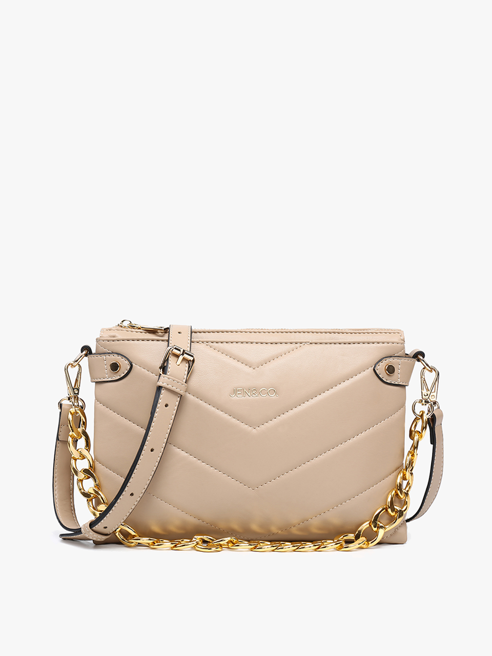 Britt Puffer Crossbody - Taupe