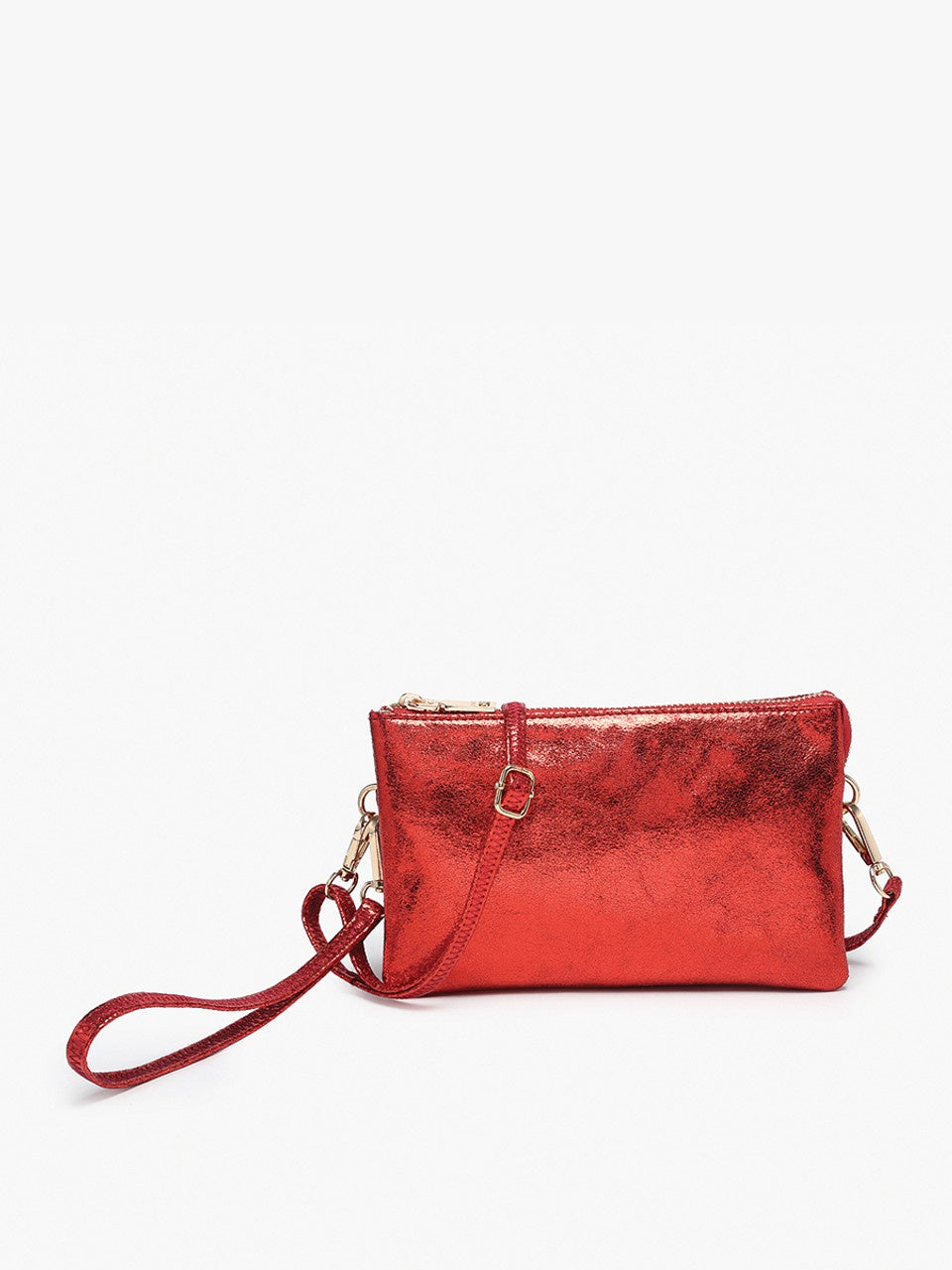 Riley Crossbody Wristlet - Aster Red