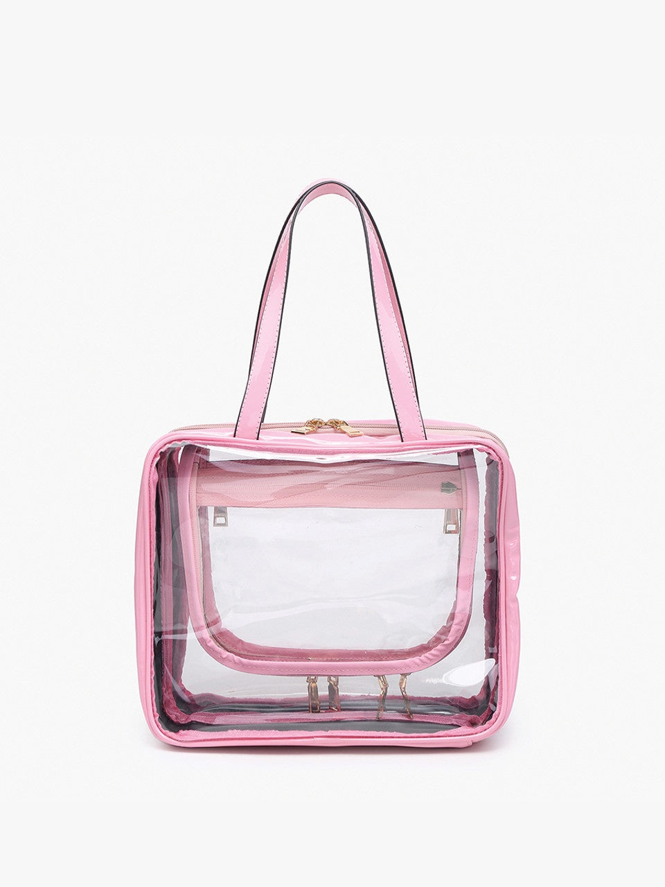 Rae Clear Cosmetic Bag - Bubblegum Pink