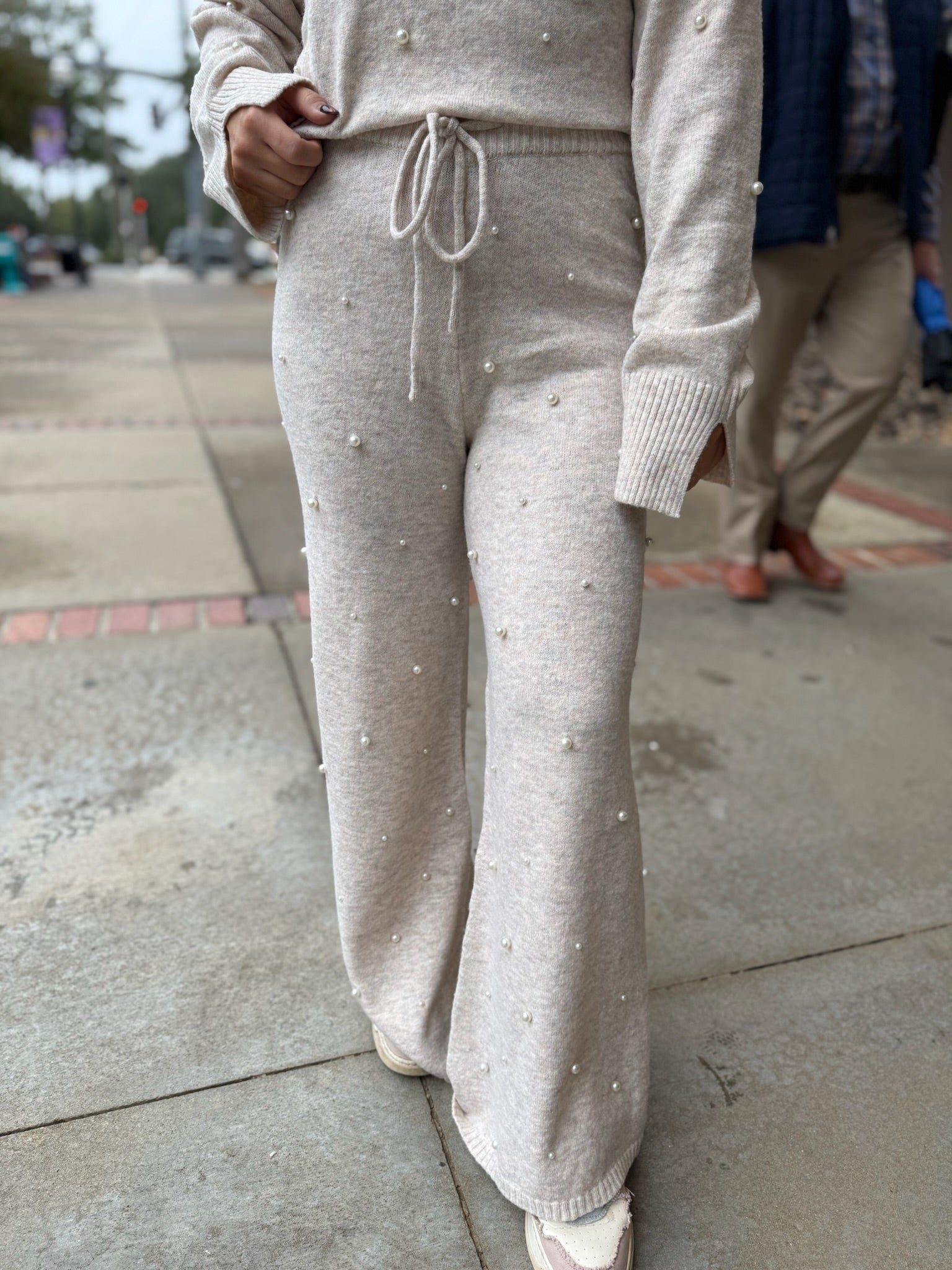 Elegant Pearl Comfort Sweatpants