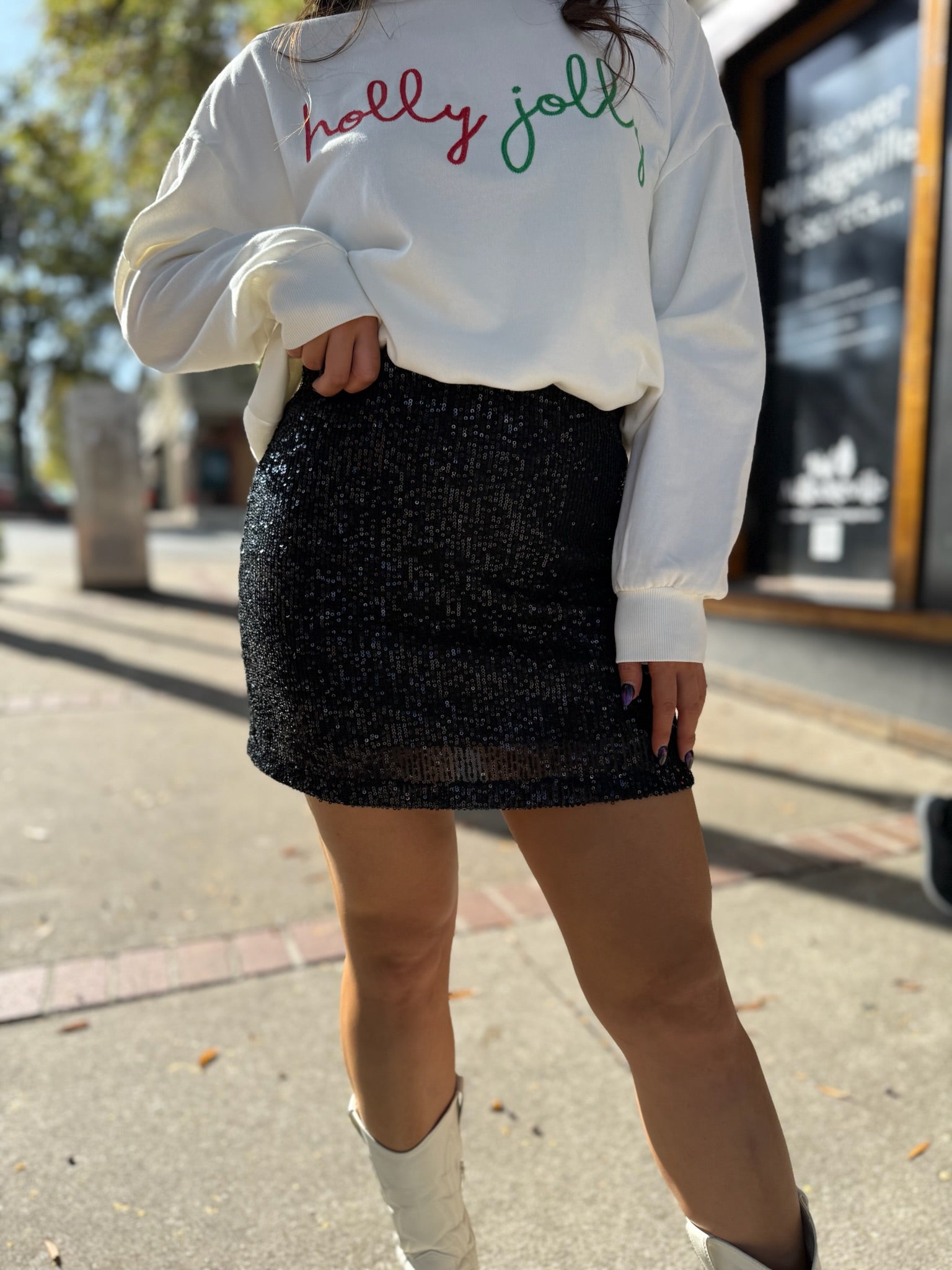 Ciera Sequin Sparkle Mini Skirt