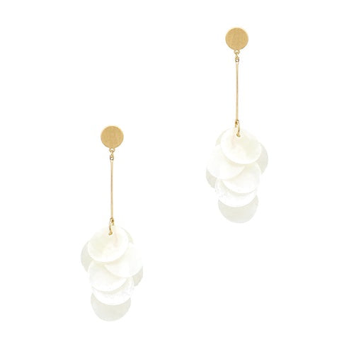 Pearlized Acrylic Lustre Link Drop Earrings