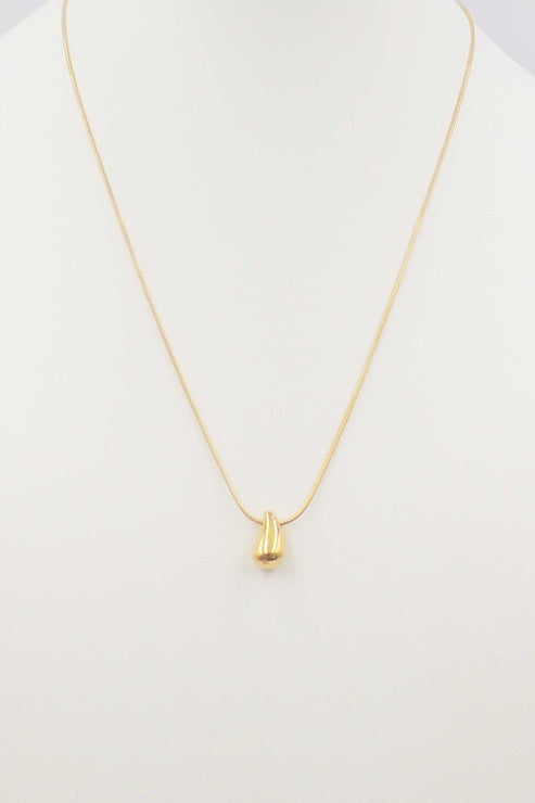 Gold Teardrop Charm Necklace