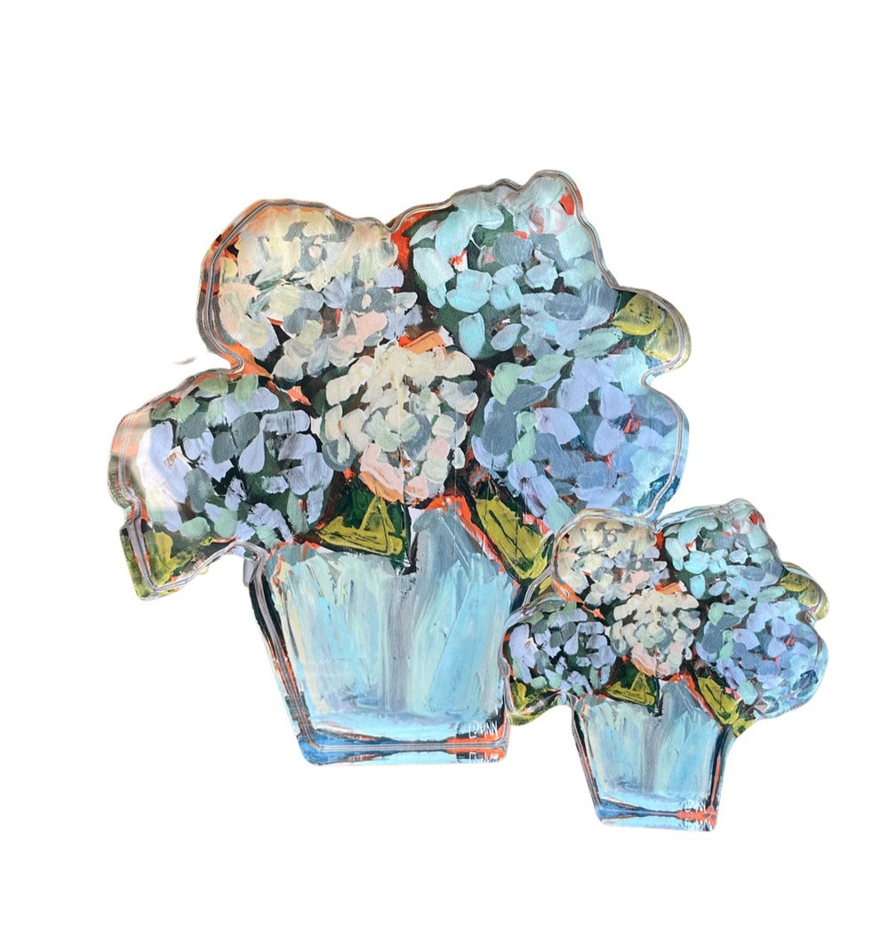 Blue Hydrangea Acrylic Bloom Block Bitty