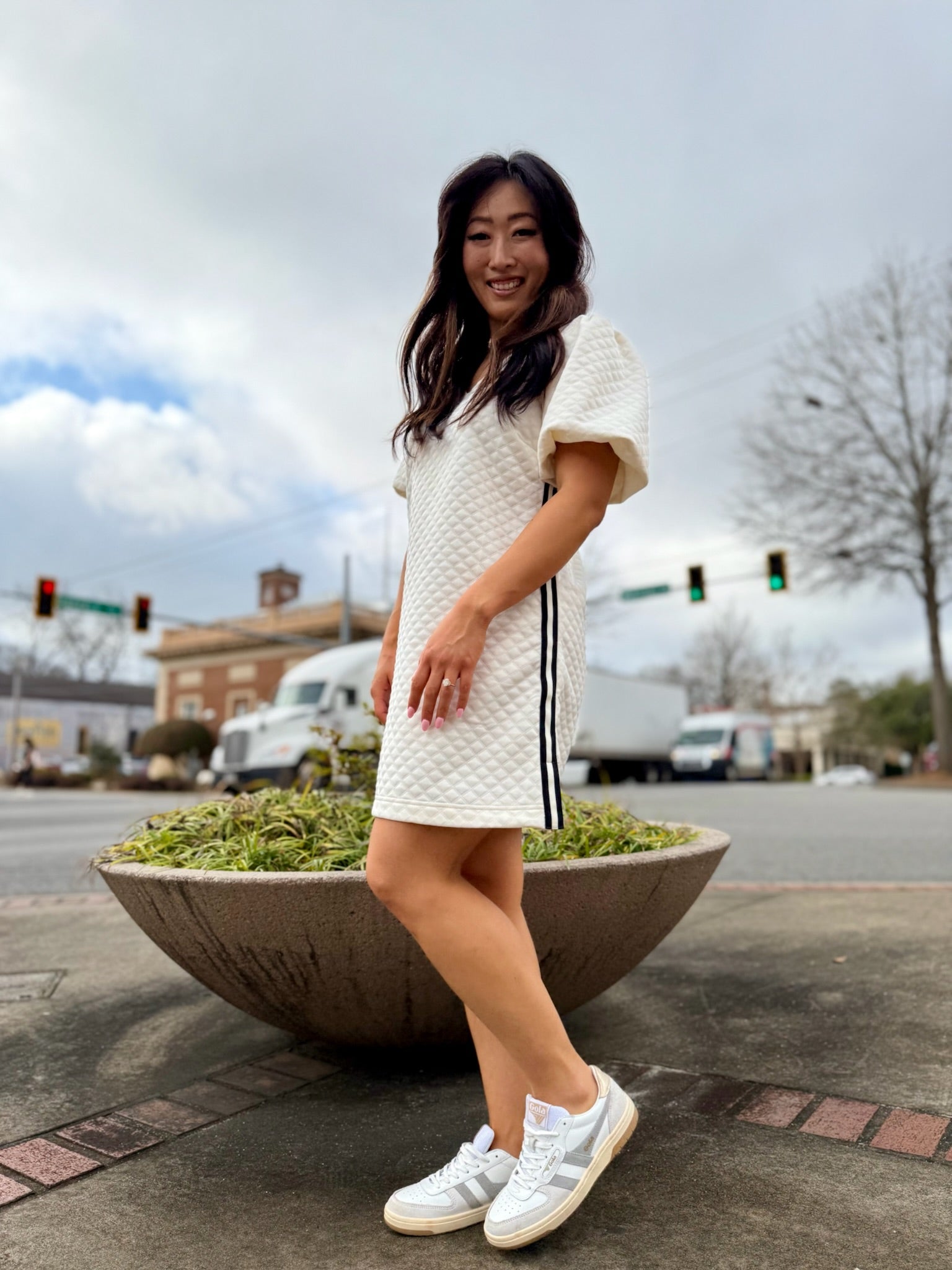 Stacey Dress in Ivory