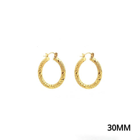 Golden Twist Hoops