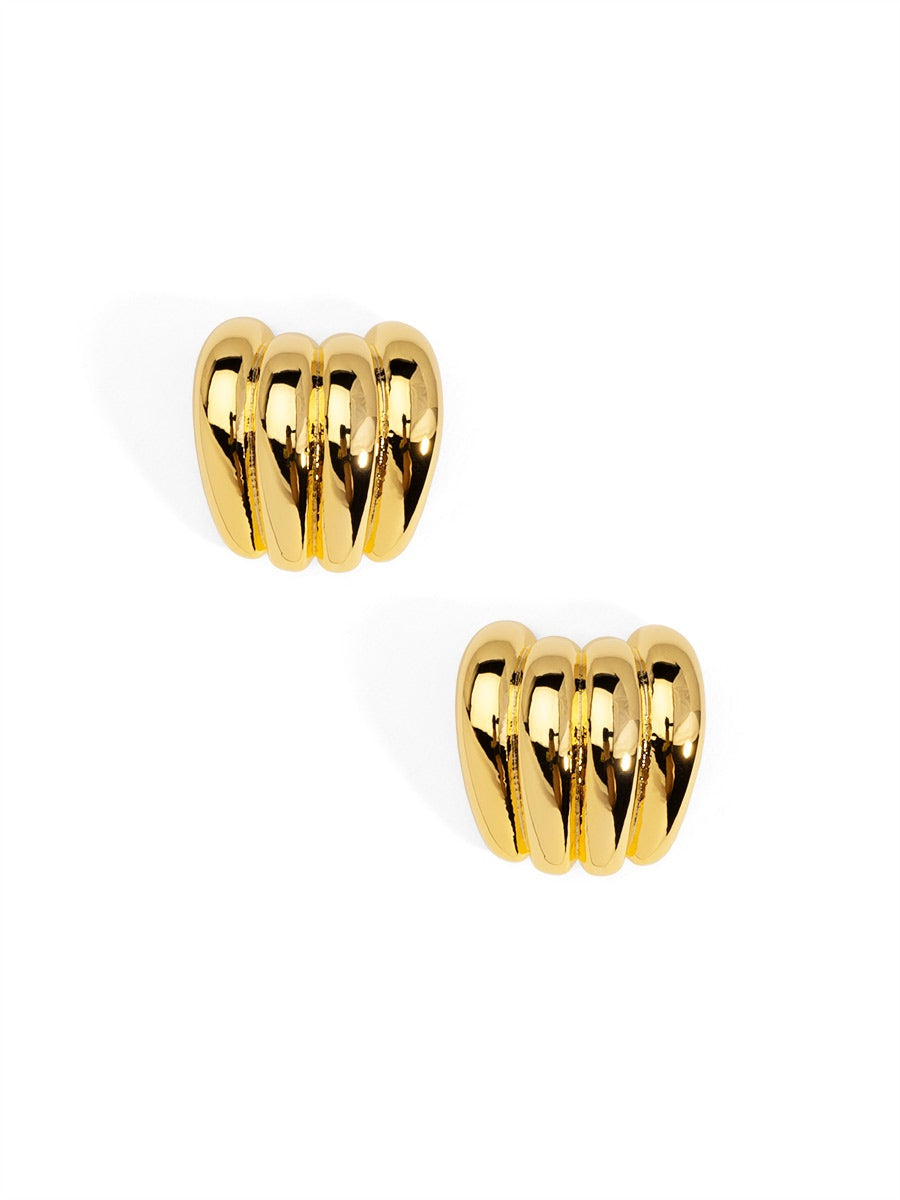 Claw Charm Gold Studs Earrings