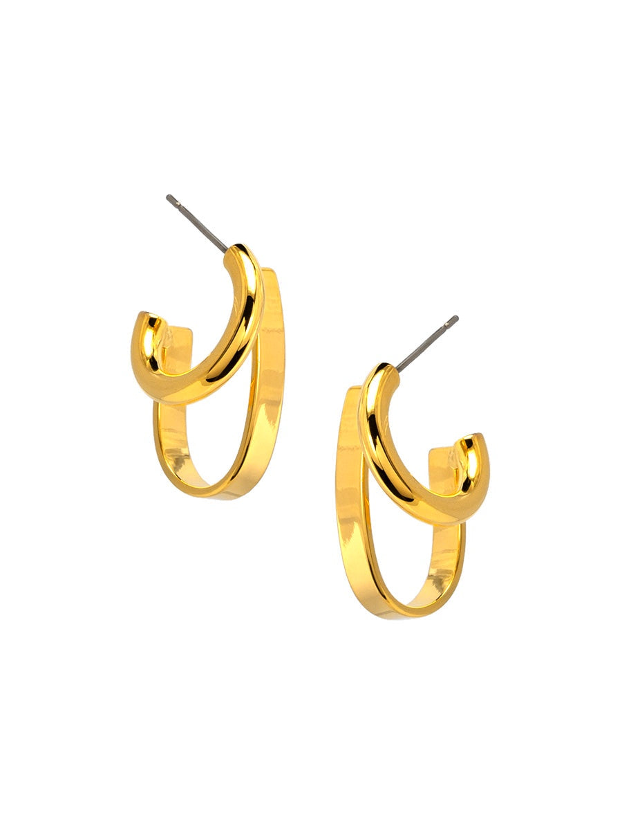 Eterna Dual Oval Hoops Earrings