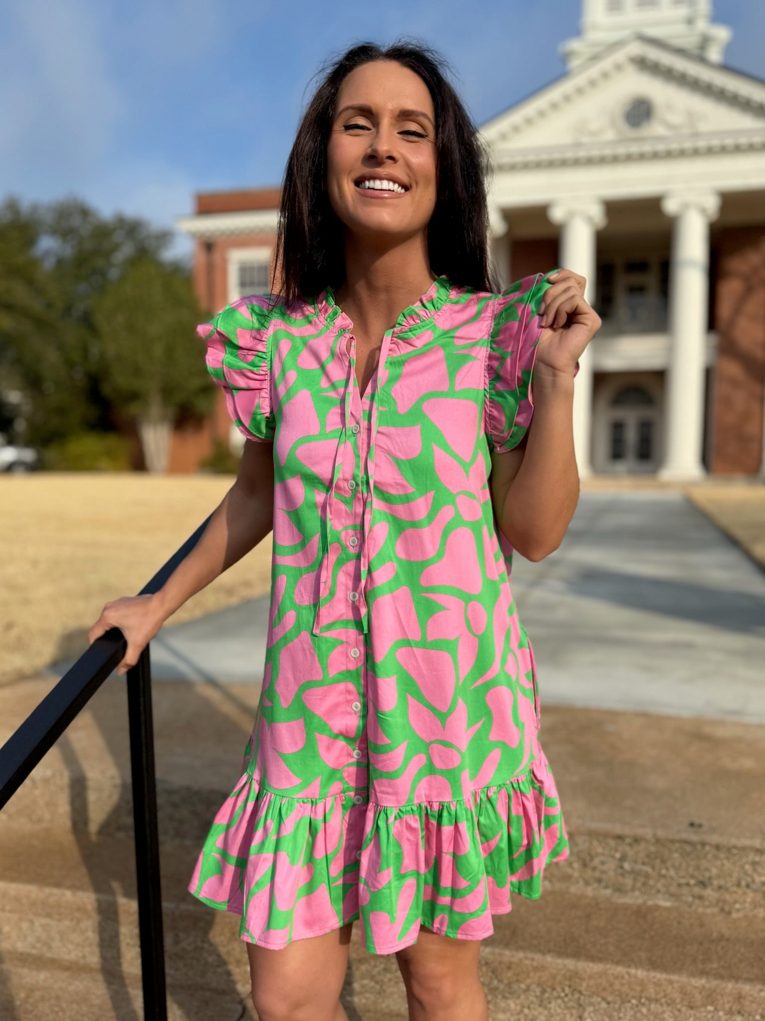 Abby Dress in Piece By Piece Pink