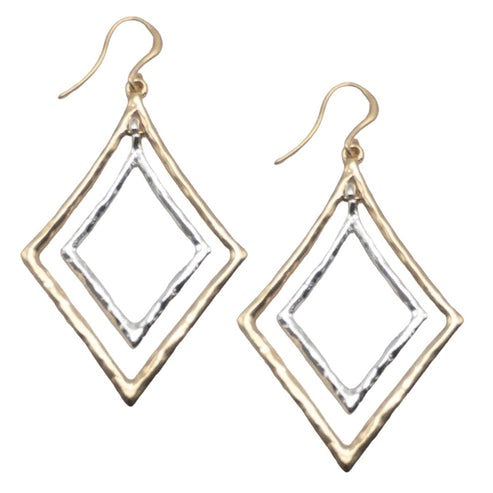 Dual Shine Diamond Earrings