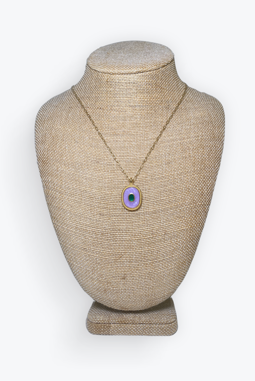 Purple Oval Necklace