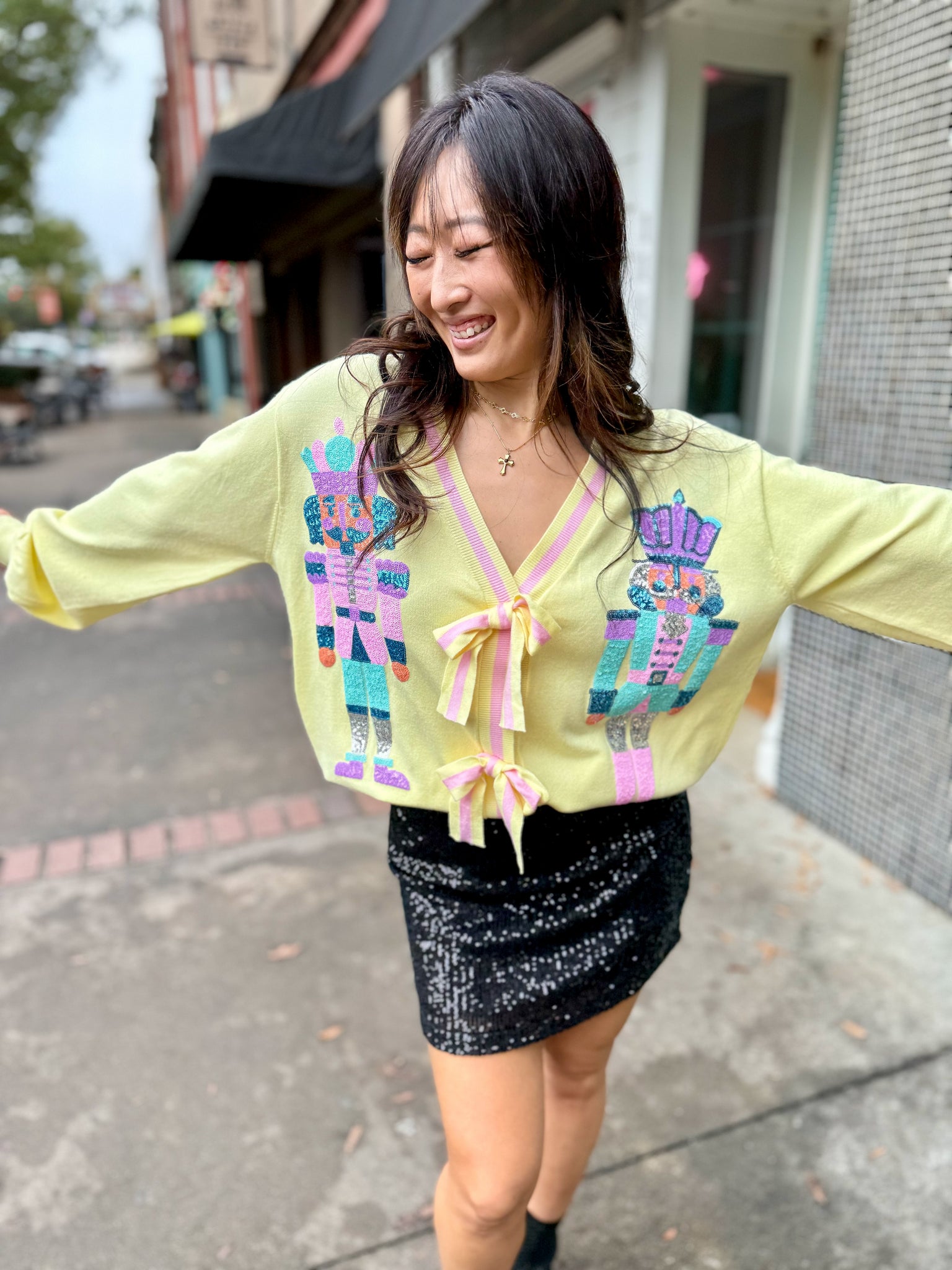 Bow-Tie Charm Cardigan