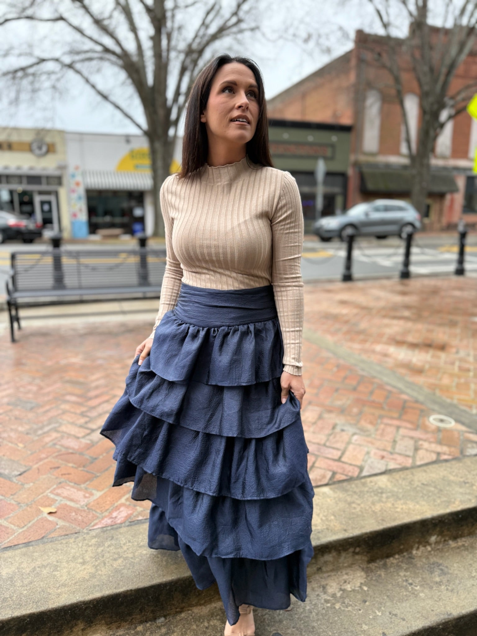 Cascade Charm Tiered Ruffle Skirt