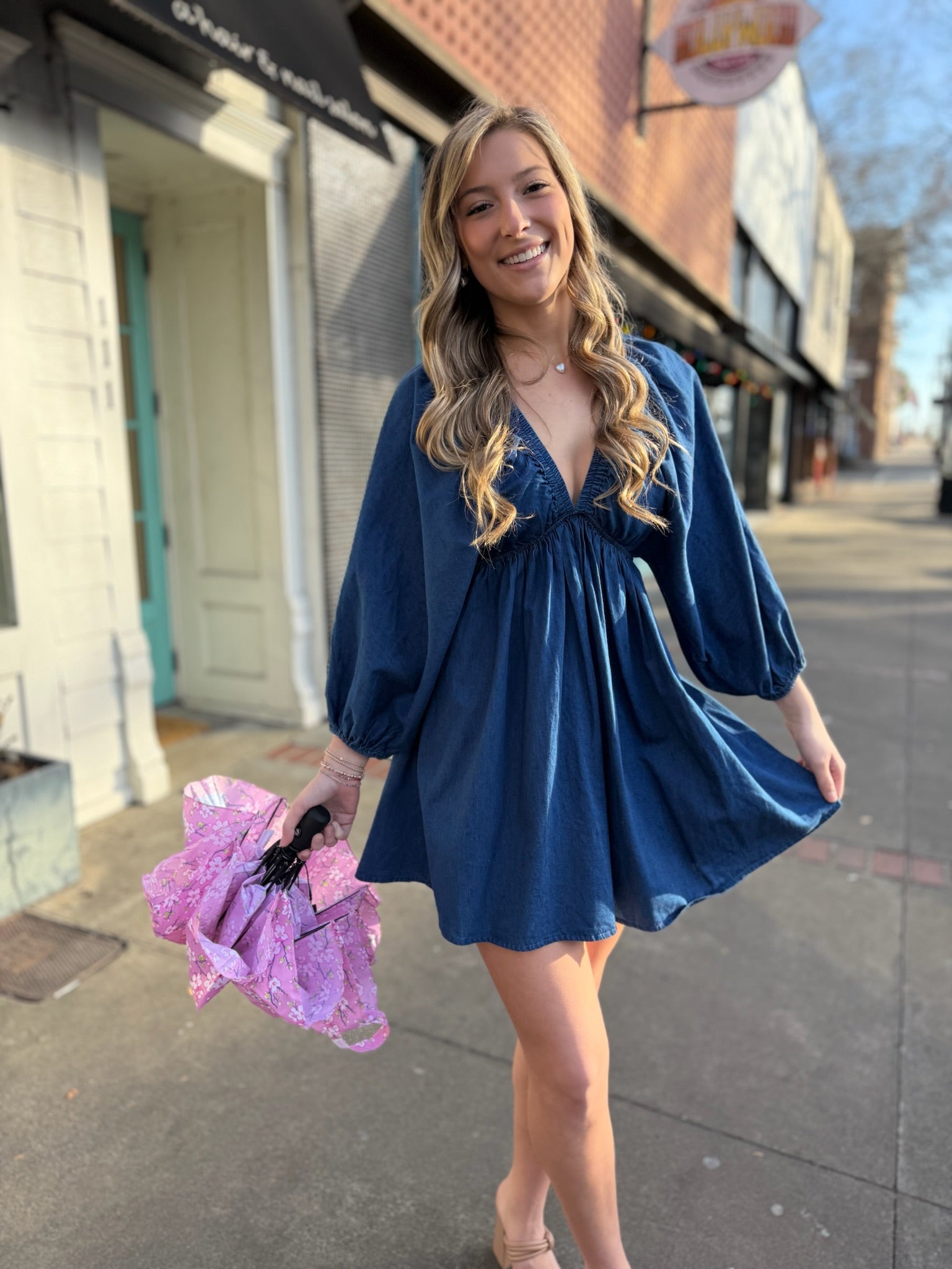 Blue Skies Chambray Dress