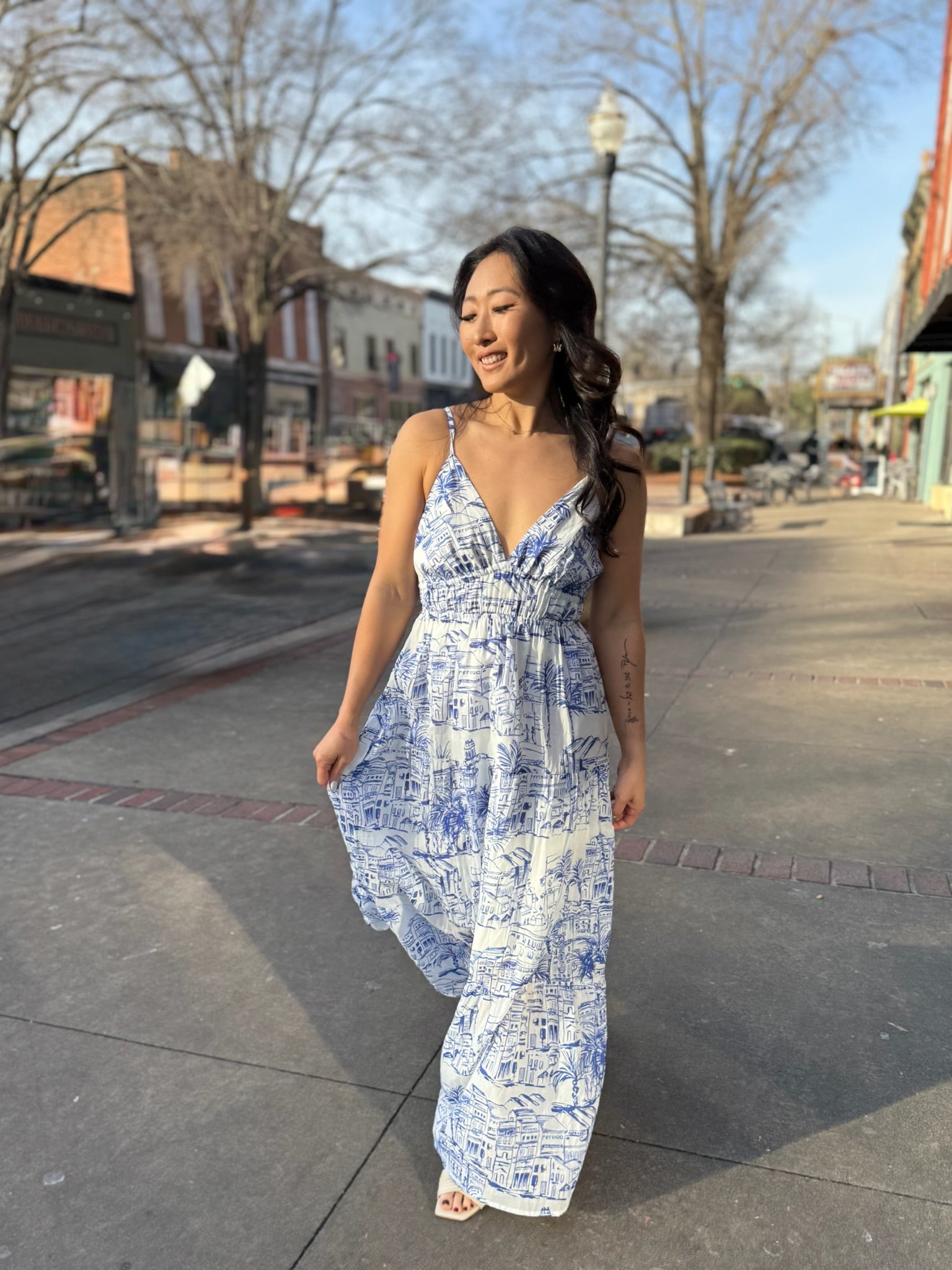 Santorini Shores Maxi Dress