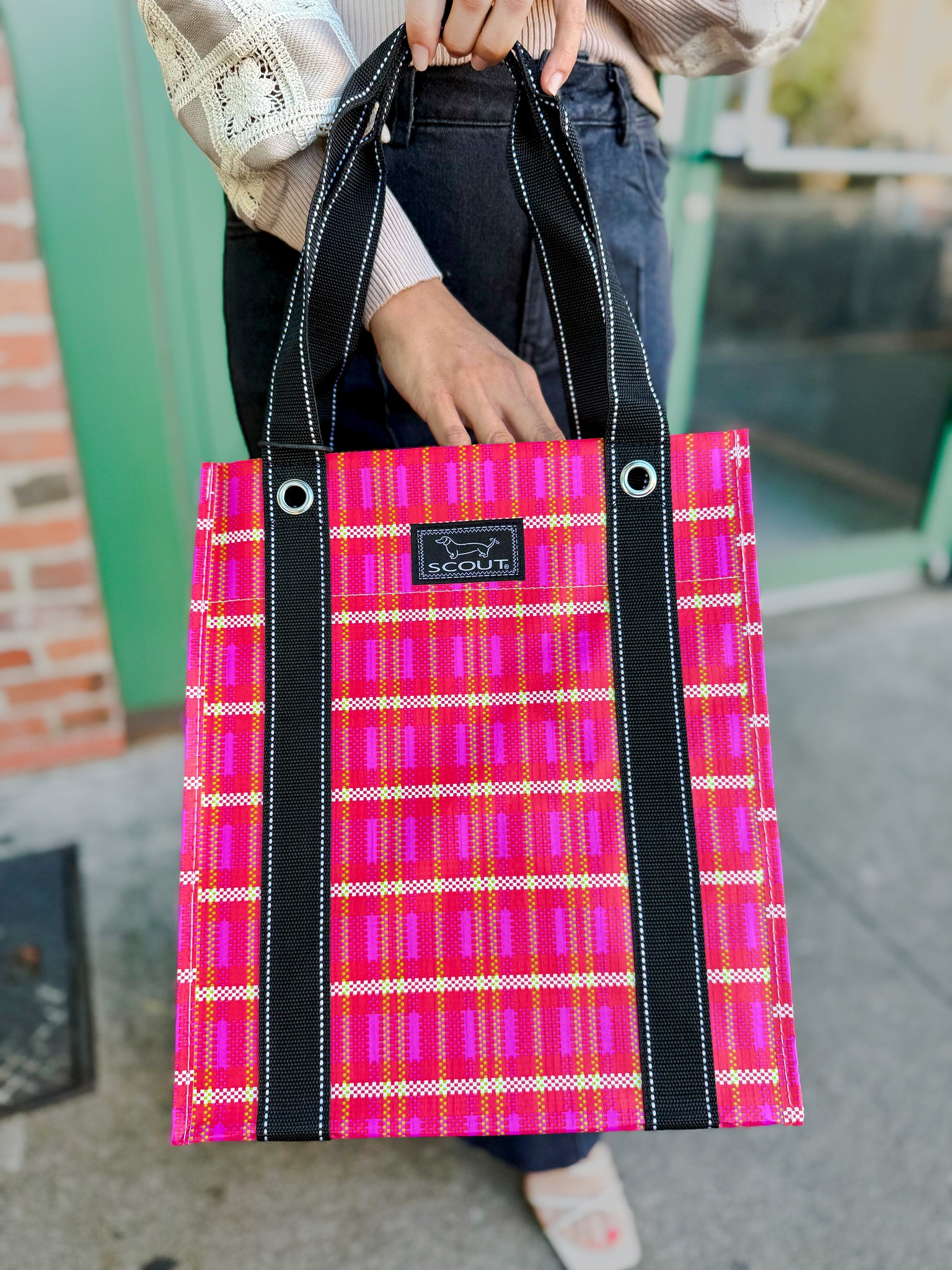 Bagette Market Tote - Sweet Tartan