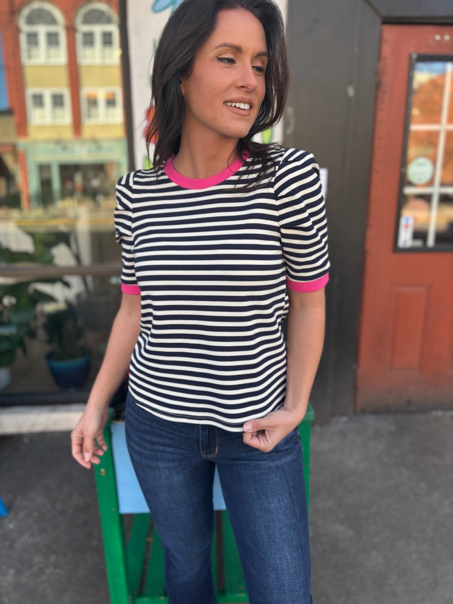 Everyday Stripes Pullover Top