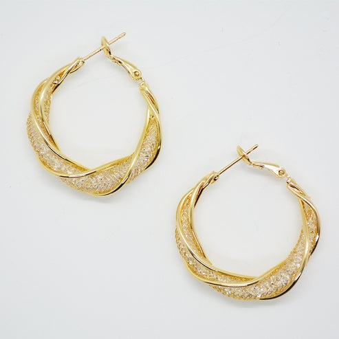 Radiance Crystal Twist Hoops