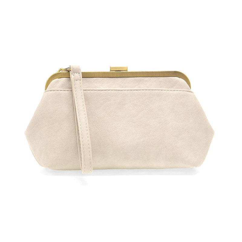 Vivie Kisslock Convertible Crossbody Wristlet - Eggshell