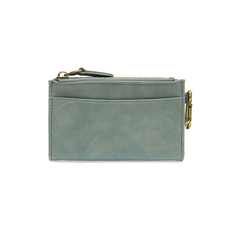 Bobbie Bifold Wallet With Carabiner - Light Denim