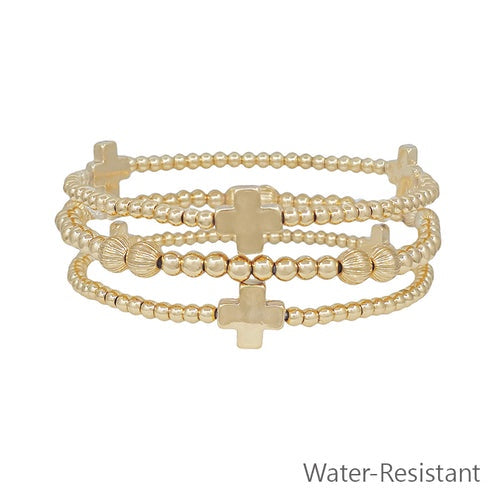 Golden Faith Water-Resistant Bracelets