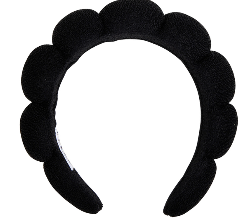 Plush Spa Headband-Black