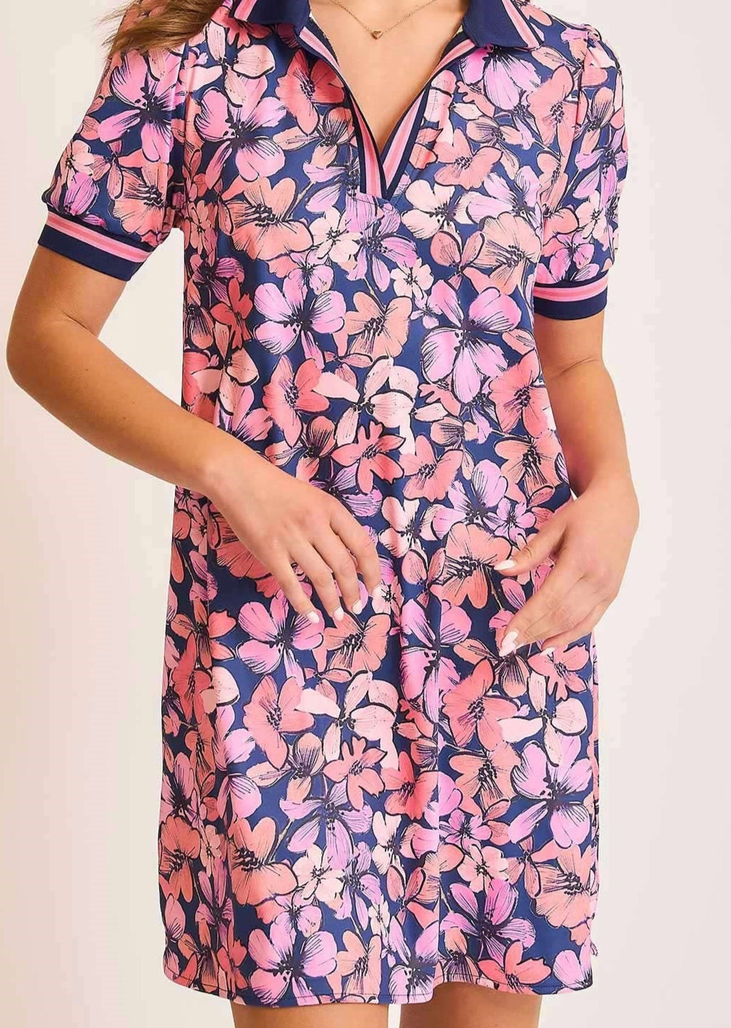 Floral Court Polo Dress