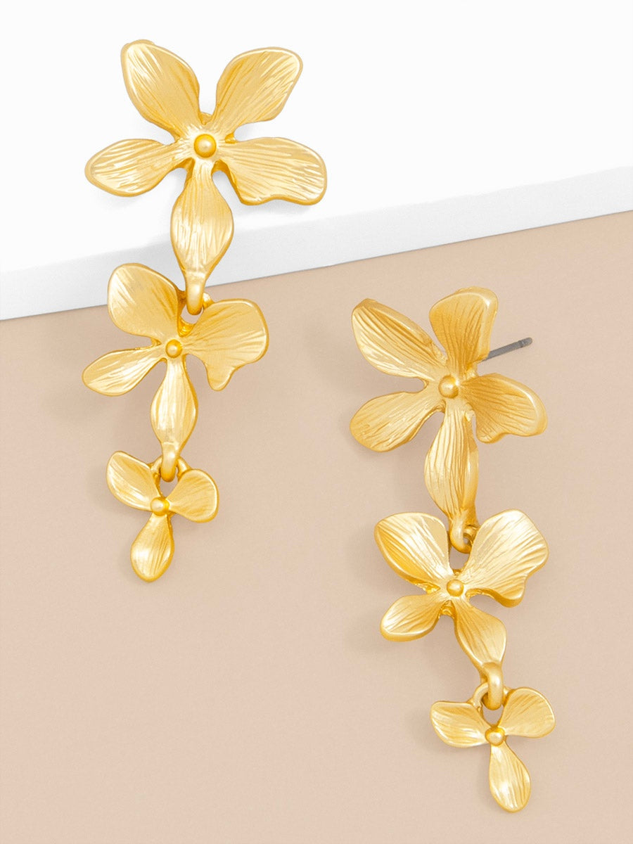 Trinity Bloom Drop Earrings