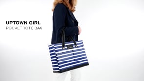 Uptown Girl Pocket Tote Bag - Merci Beau Blue – Chatter Boutique