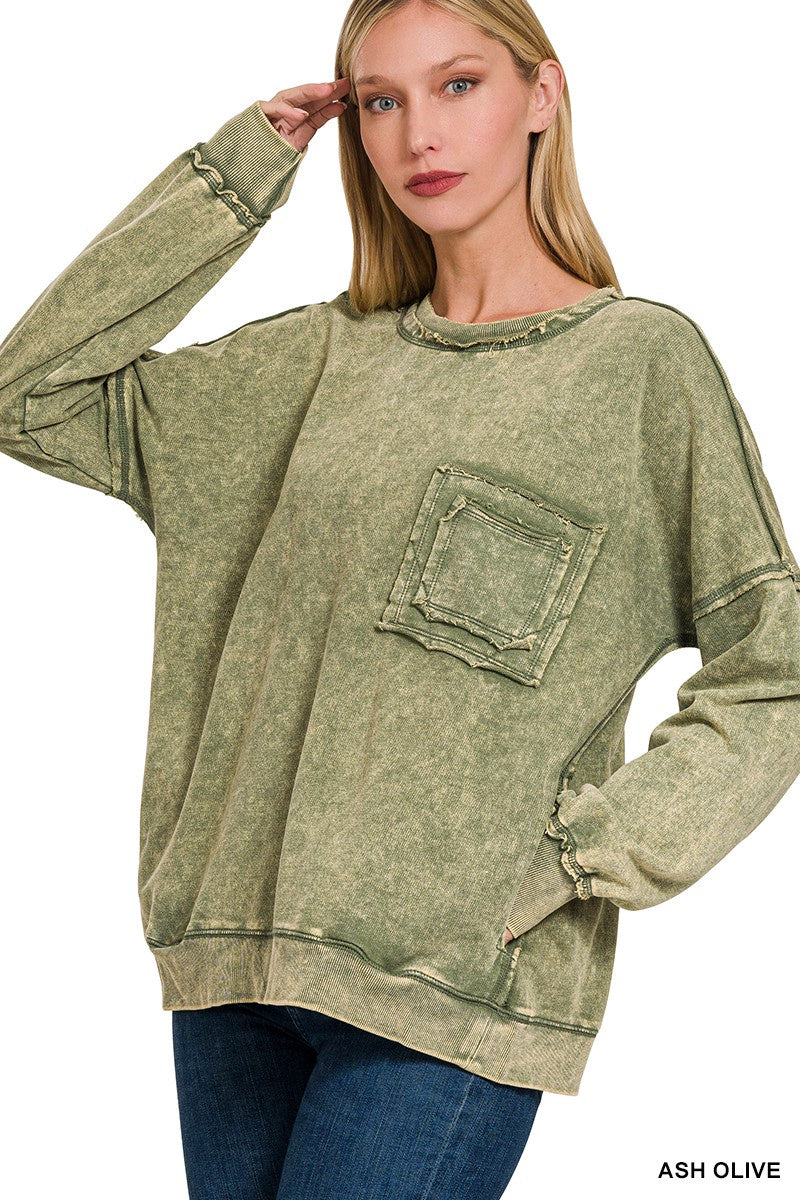 Lucky Sweatshirt - Ash Olive